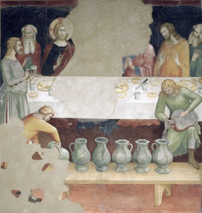 The Marriage at Cana, from a series of Scenes of the New Testament by Barna da Siena